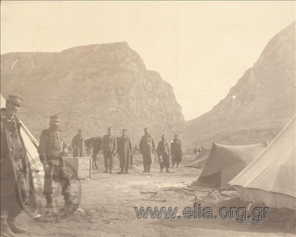 Greek  military encampment (Artillery) near Bizani, Balkan War I