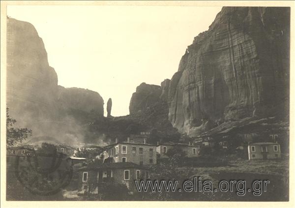 Part of the village Kastraki, below Meteora