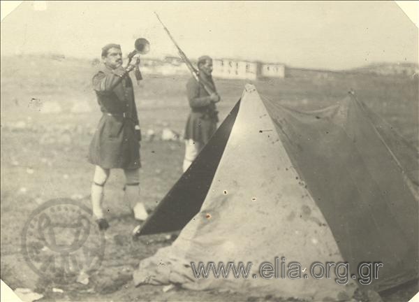 Βαλκανικοί Πόλεμοι, σάλπισμα σε προφυλακή ευζώνων.