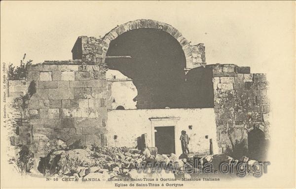 Creta Candia - Chiesa di San Titus a Gortyna - Missione Italiana.