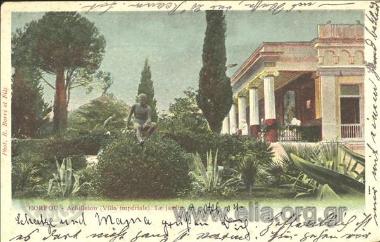 Corfou - Achilleion (Villa impériale). Le jardin.