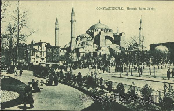 Constantinople - Mosquée Sainte Sophie.