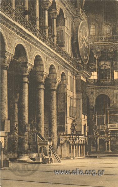 Constantinople. Intérieur de Ste Sophie.