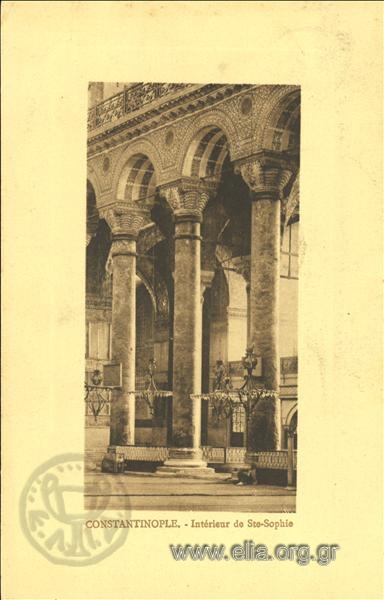 Constantinople. Intérieur de Ste Sophie.