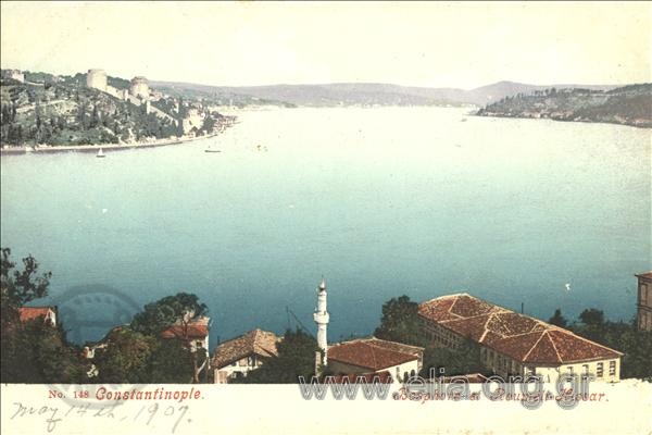 Constantinople. Bosphore eet Roumeli-Hissar.