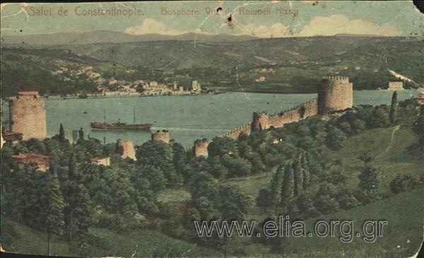 Salut de Constantinople. Bosphore. Vue de Roumeli-Hissar.