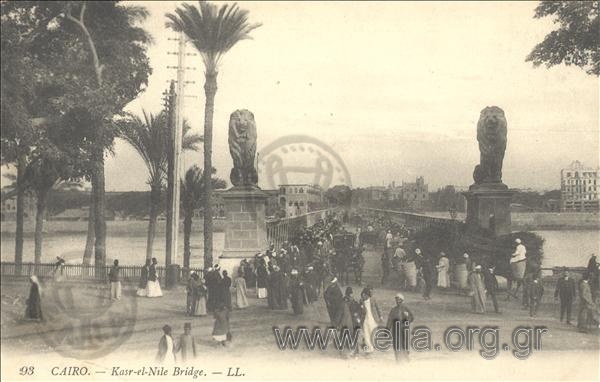 Cairo. - Kasr-el-Nile Bridge.