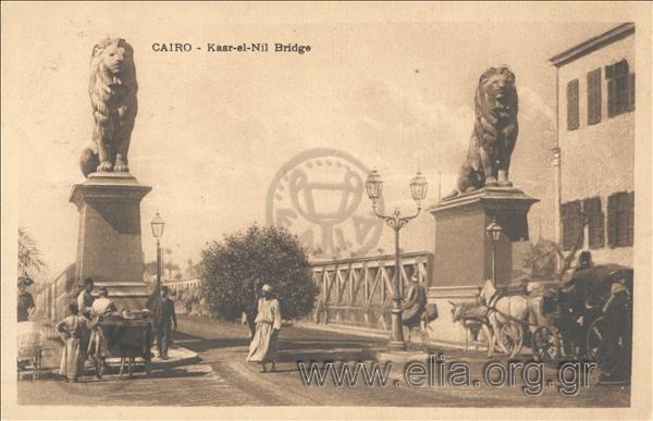 Cairo. -Kasr-el-Nil Bridge.