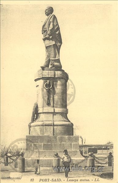 Port-Said.- Lesseps statue.