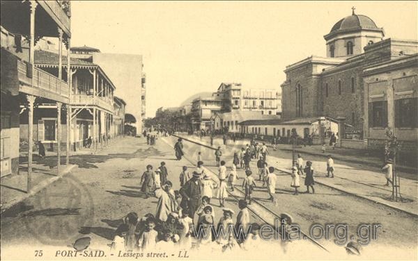 Port-Said. - Lessep's street.