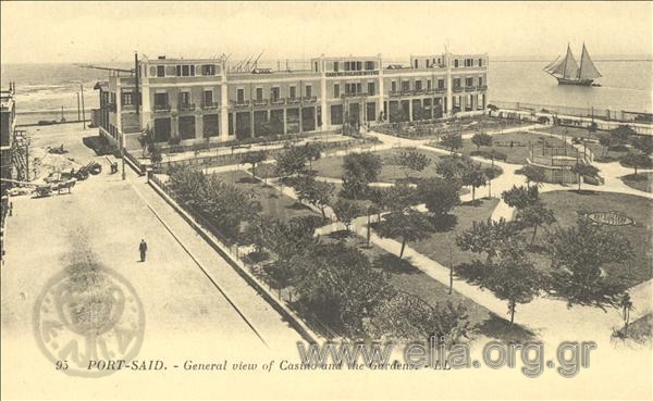 Port-Said. - General view of Casino and the Gardens.