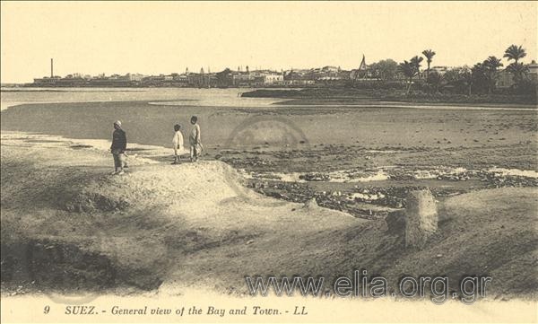 Suez. - General view of the Bay and Town.