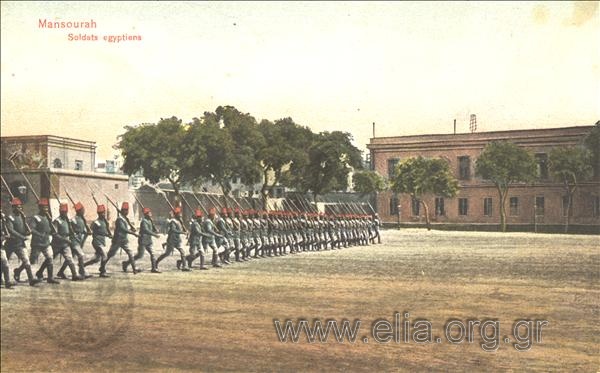 Mansourah. Soldats egyptiens.