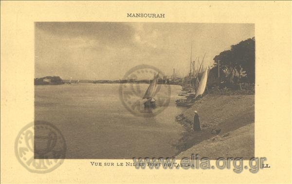 Mansourah.Vue sur le Nil et Pont de Talkha.