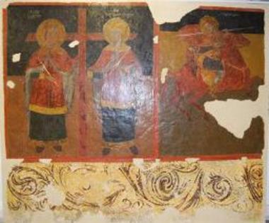 Τοιχογραφία του Αγίου Κωνσταντίνου και Ελένης, και του Αγίου Δημητρίου