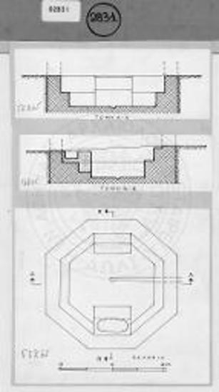 Κάτοψις και τομαί της κολυμβήθρας.
