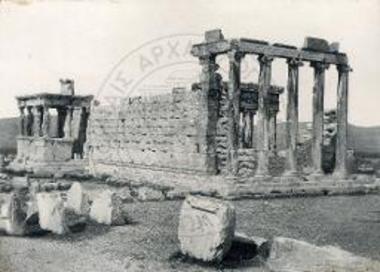 Erechtheion. The south fa?ade, as restored in 1837.