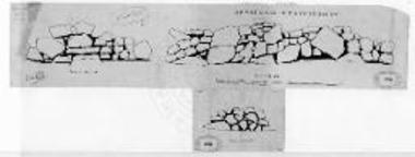 Όψις του τείχους της ακροπόλεως Σταυροποδίου.