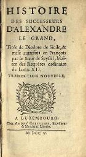 Histoire des Successeurs D’Alexandre le Grand...