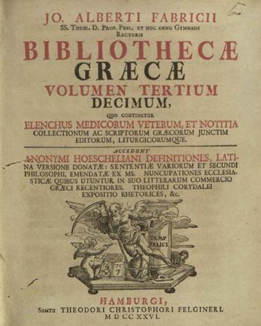 Bibliothecae Graecae