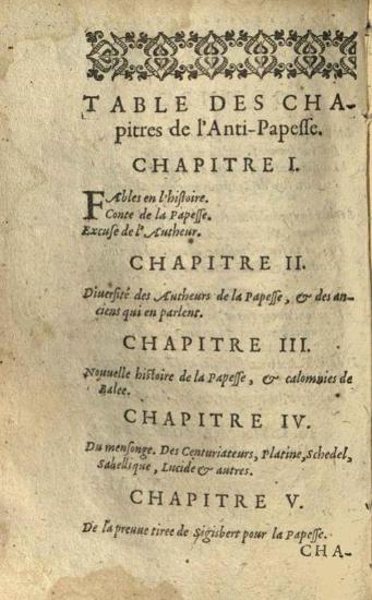 Frorimond de Raemond. L’Anti-Papesse, ou Erreurs Populaire La Papesse Ieanne. Par Florimond de Raemond, Conseiller du Roy en sa Cour de Parlement de Bordeaux..., Cambray, Iean de la Riuiere, 1613.