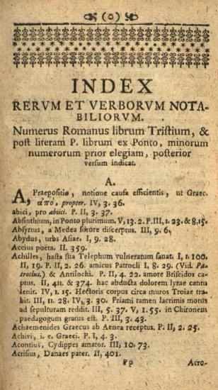 Ὀβίδιος. P. Ovidii Nasonis Tristium... et Epistolarum ex Ponto... a Phil. Theod. Verpoortennio..., Coburgo, P. Guntherus Pfotenhaver, 1712.