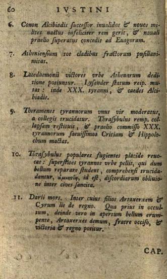 Marcus Iunianus Iustinus. Iustini Historiarum Libri XLIV... editio tertia..., Impensis Orphanotrophei, 1780.