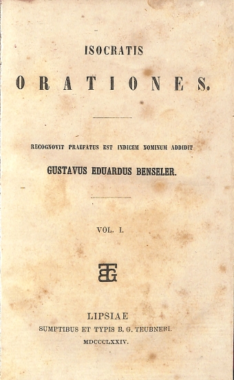 Isocratis orationes: Vol. I