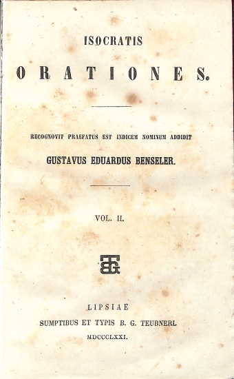 Isocratis orationes: Vol. II