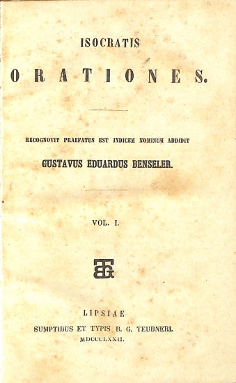 Isocratis Orationes: Vol. I