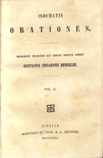 Isocratis Orationes: Vol. II