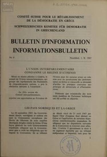 Bulletin d'Information / Informations Bulletin