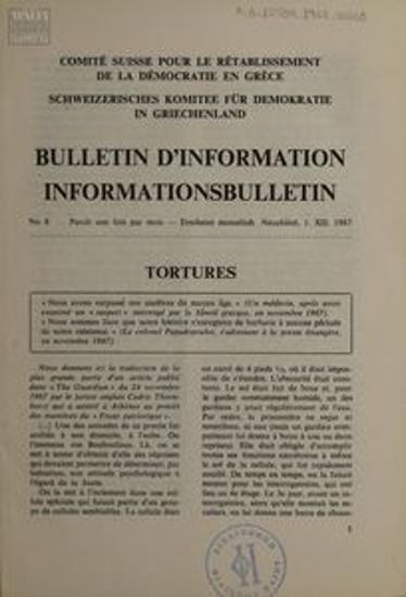 Bulletin d'Information / Informations Bulletin