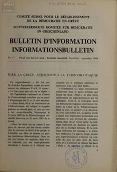 Bulletin d'Information / Informations Bulletin