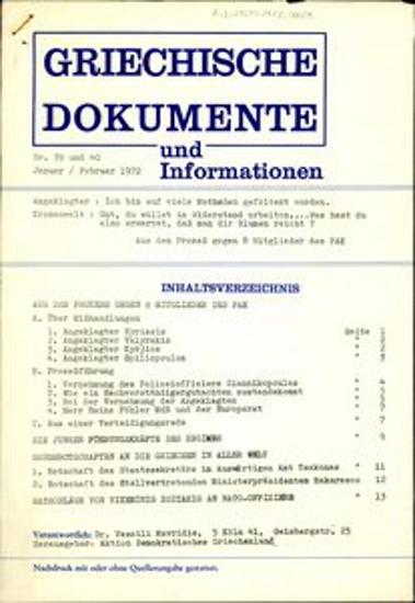 Griechische Dokumente und Informationen