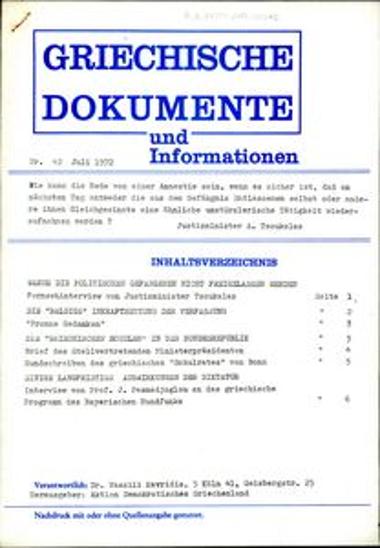 Griechische Dokumente und Informationen