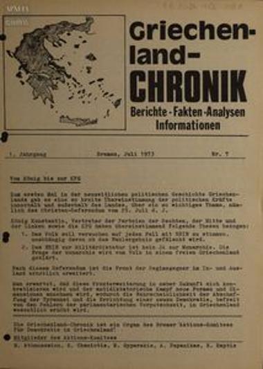 Griechenland Chronik