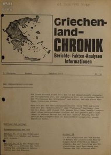 Griechenland Chronik