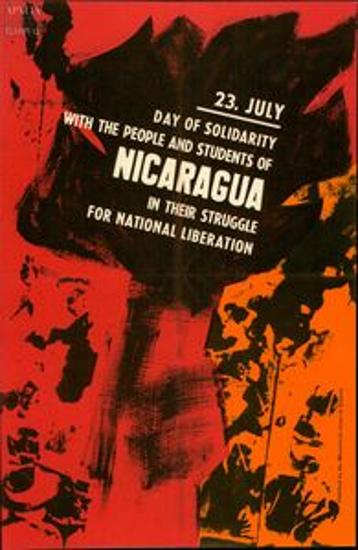 Poster expressing solidarity with Nicaragua