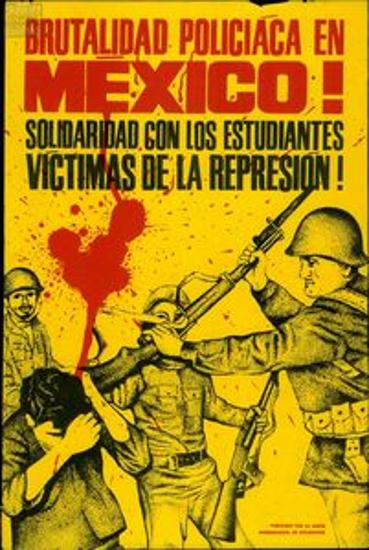 Poster expressing solidarity with the students of Mexico