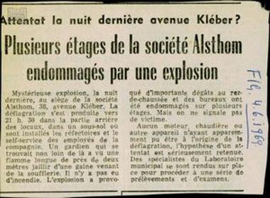 Clippings from French newspapers on Makarezos' visit to France