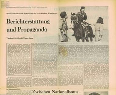 German newspaper supplement containing a feature on the Greek issue