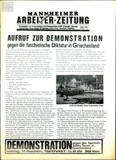 Προκήρυξη της εργατική εφημερίδας Arbeiter – Zeitung