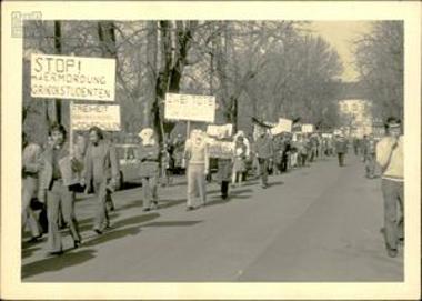 Photograph from an anti-dictatorship protest in Graz