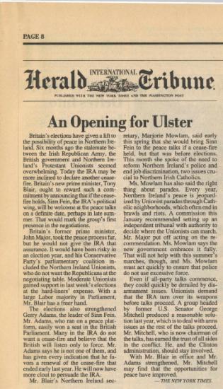 An opening for Ulster