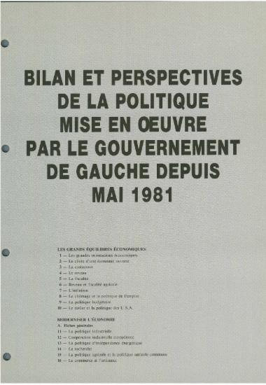 Élections européenne 17 Juin 1984 : Argumentaire