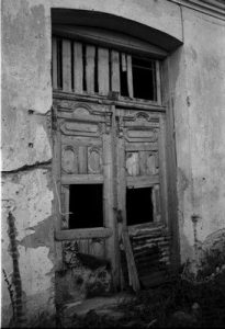 The Synagogue of Komotini, exterior, north entrance (main entrance).