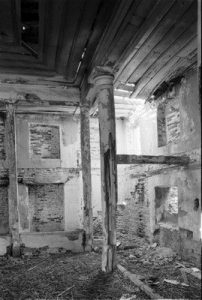 The Synagogue of Komotini, interior toward SW corner, showing where steps to women's section were (SW).