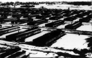 General view of Auschwitz concentration camp.