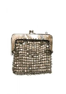 Purse with silver coins inside